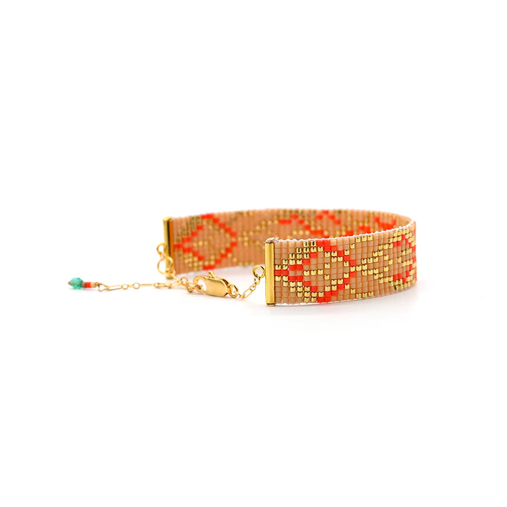 Naronna handmade woven Ada Bracelet with colourful pattern