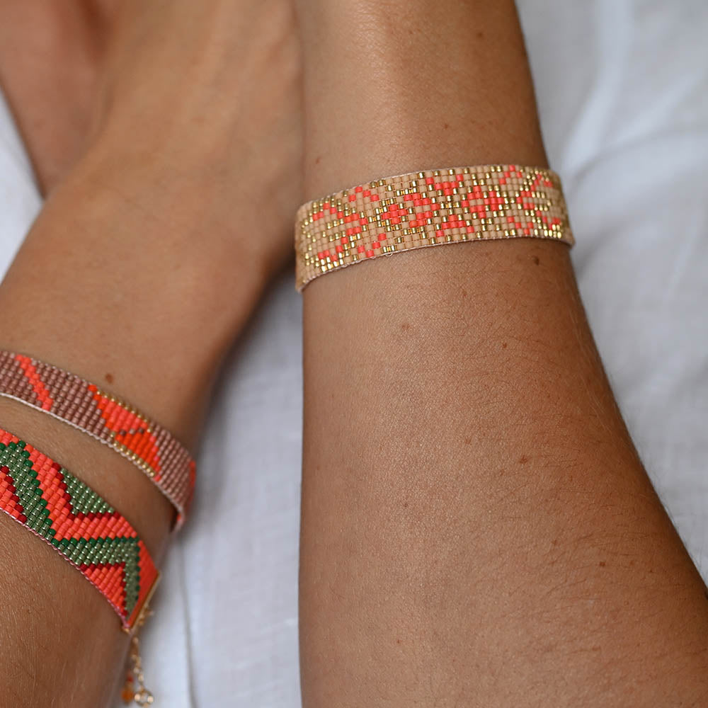 Naronna handmade woven Ada Bracelet with colourful pattern