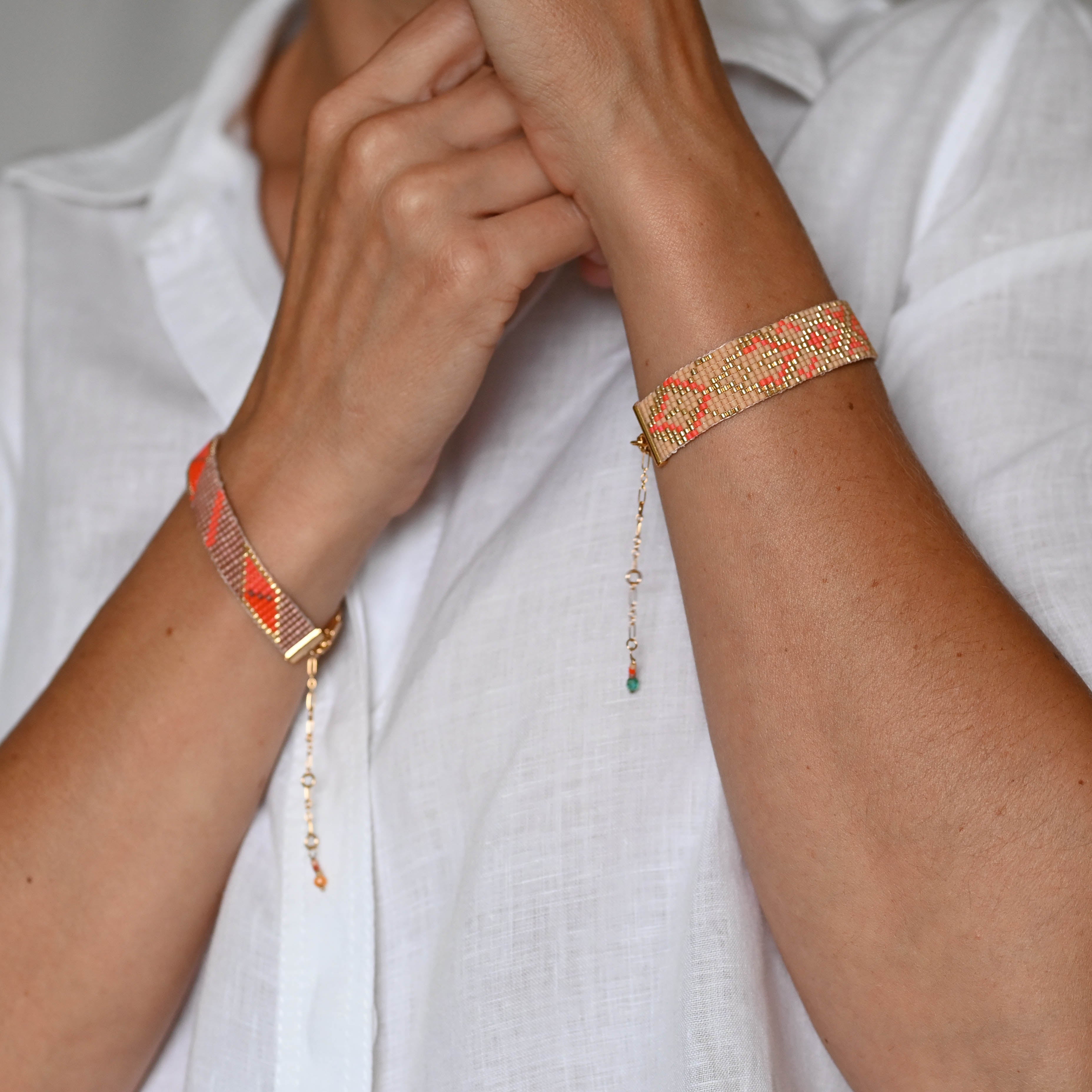 Naronna handmade woven Ada Bracelet with colourful pattern