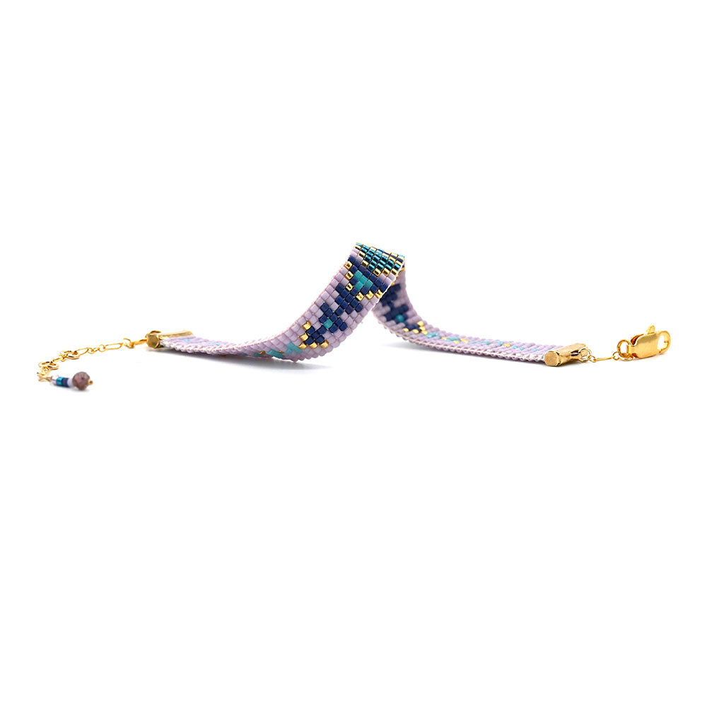 Naronna handmade woven Amari Bracelet with colourful pattern