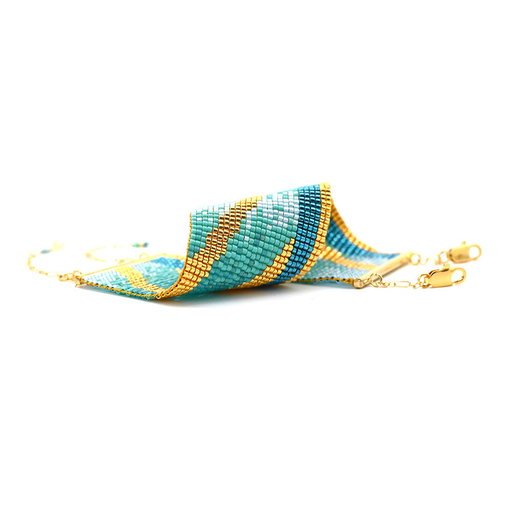 Naronna handmade woven Ariel Bracelet with colourful pattern