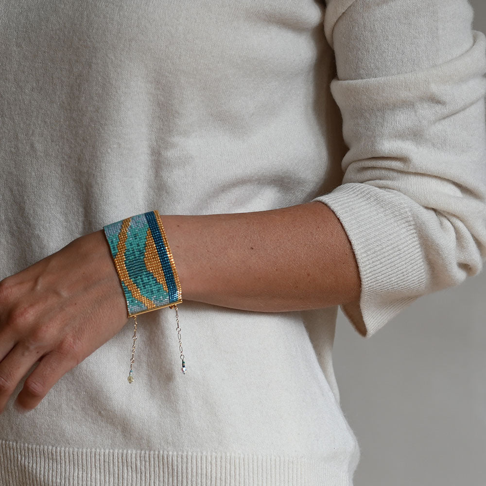 Naronna handmade woven Ariel Bracelet with colourful pattern