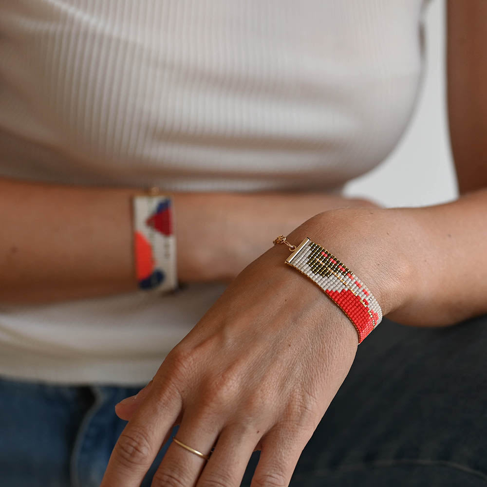 Naronna handmade woven Ava Bracelet with colourful pattern