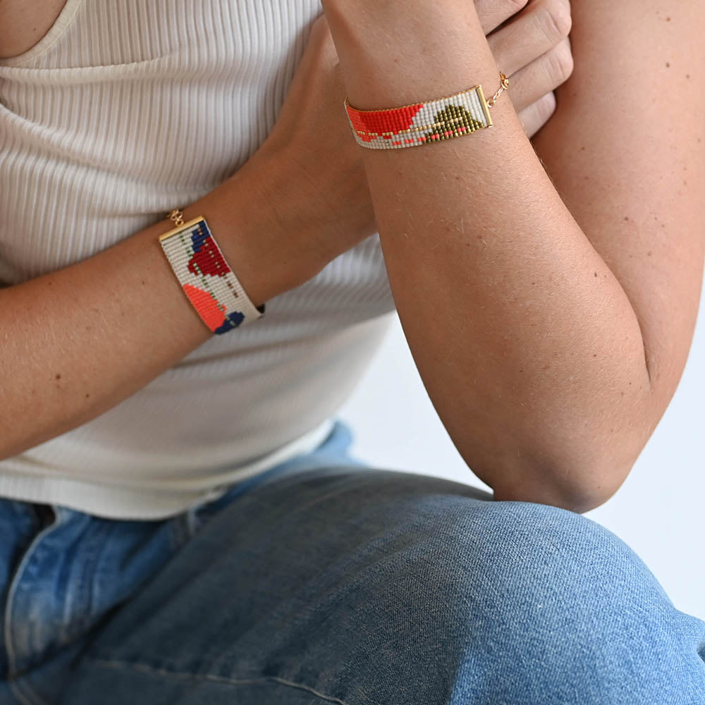 Naronna handmade woven Ava Bracelet with colourful pattern