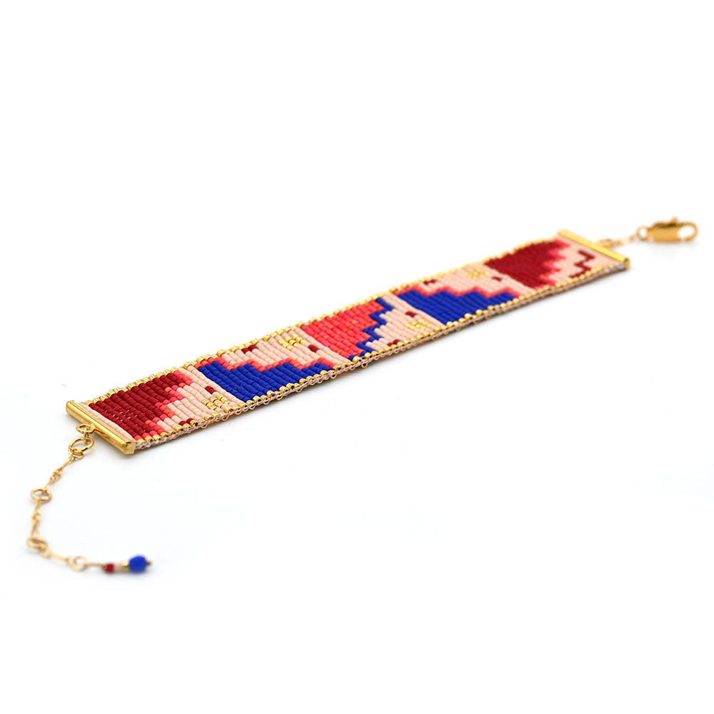 Naronna handmade woven Bella Bracelet with colourful pattern