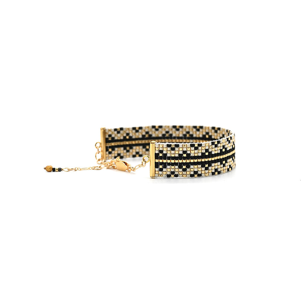 Naronna handmade woven Bianca Bracelet with colourful pattern
