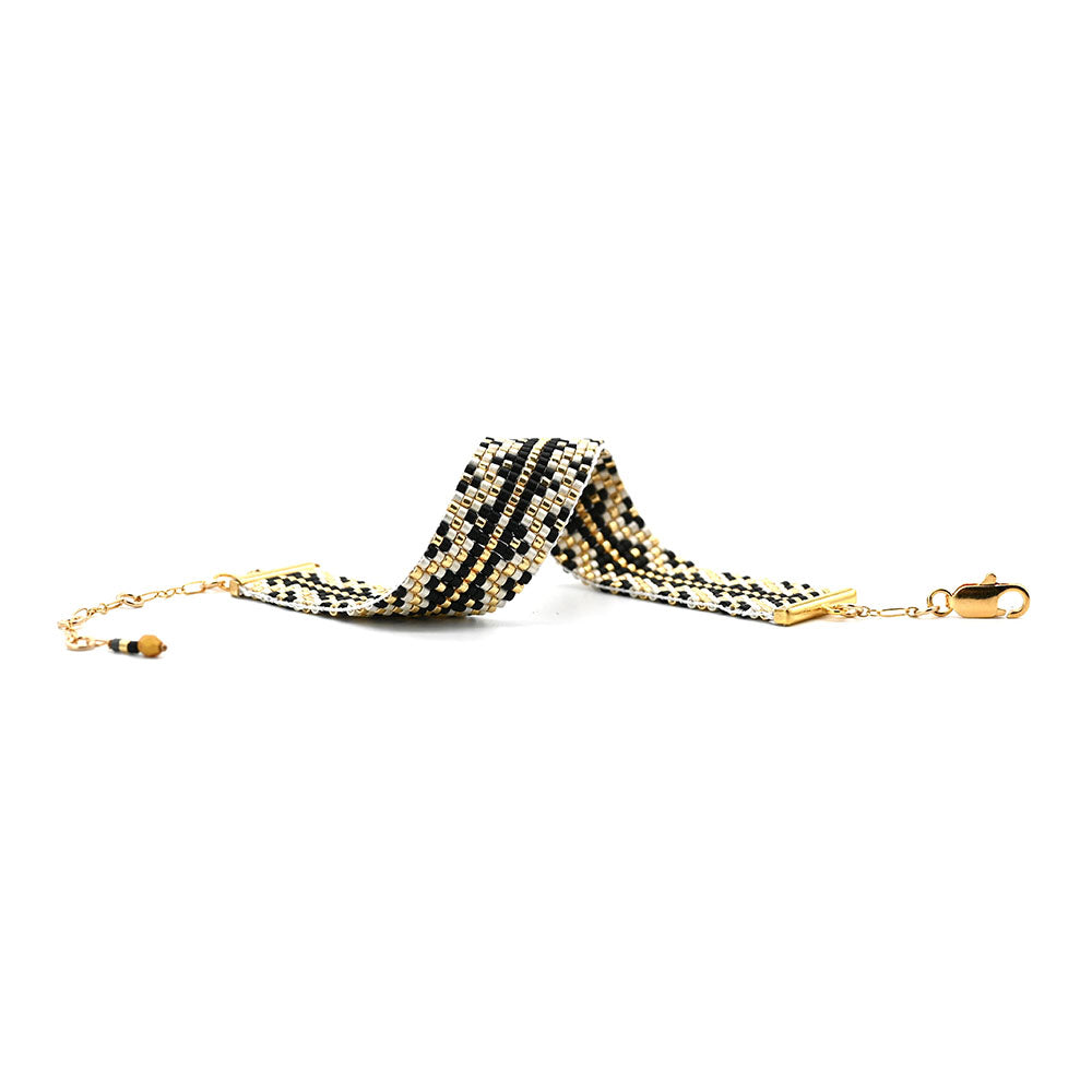 Naronna handmade woven Bianca Bracelet with colourful pattern