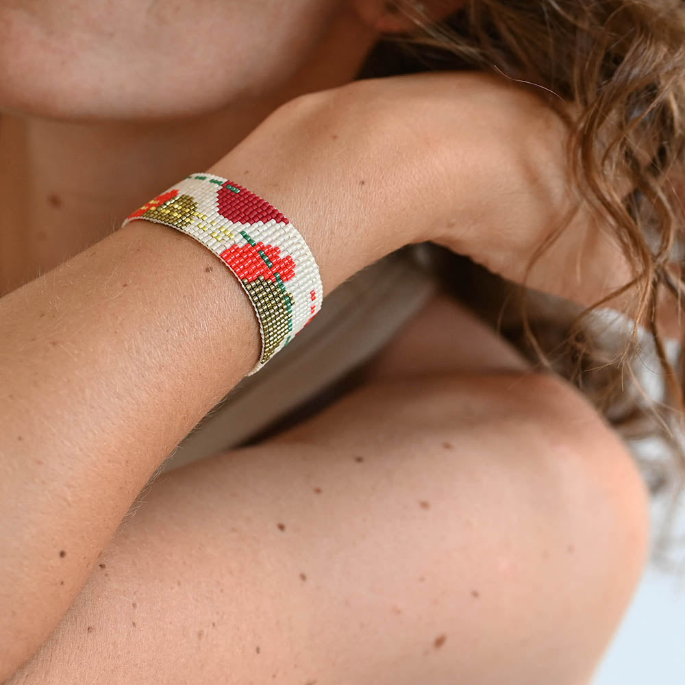 Naronna handmade woven Carla Bracelet with colourful pattern