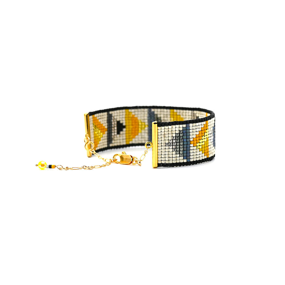 Naronna handmade woven Charlie Bracelet with colourful pattern