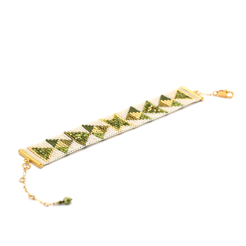 Naronna handmade woven Dalia Bracelet with colourful pattern