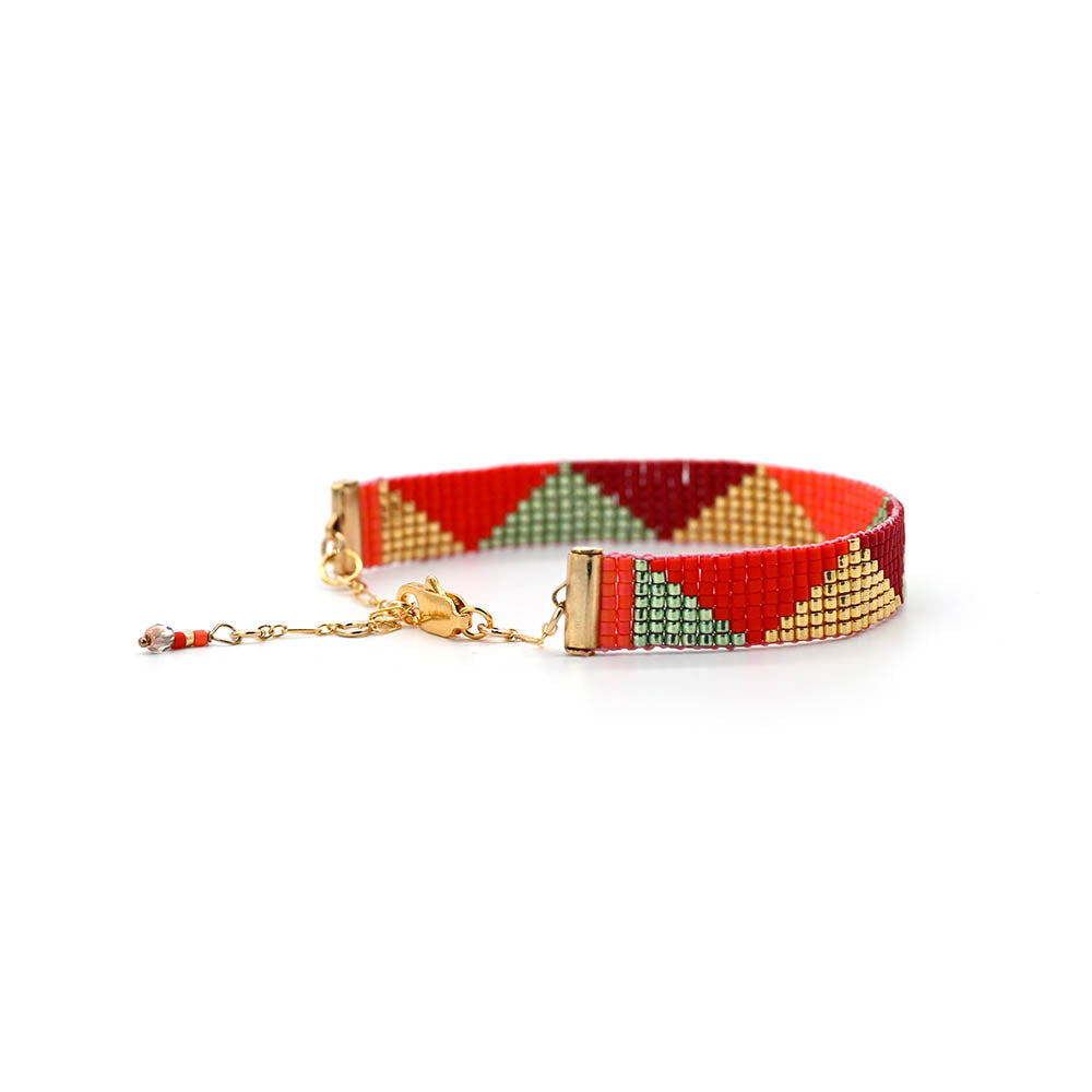 Naronna handmade woven Demi Bracelet with colourful pattern