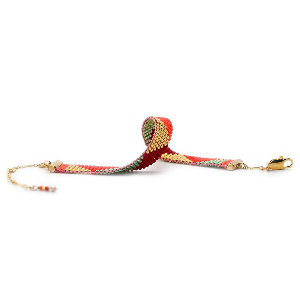 Naronna handmade woven Demi Bracelet with colourful pattern