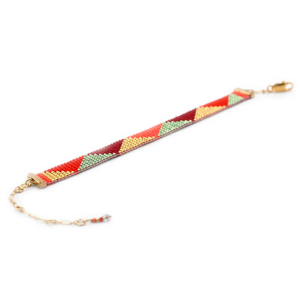 Naronna handmade woven Demi Bracelet with colourful pattern