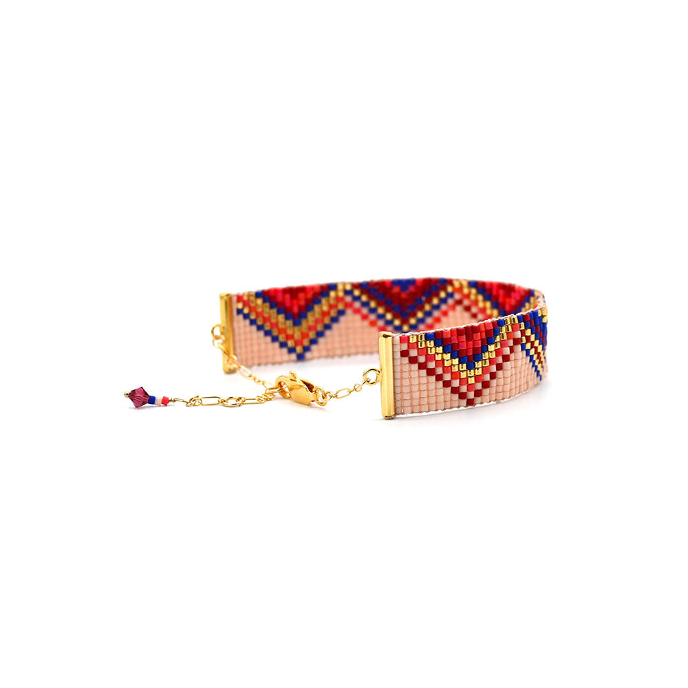 Naronna handmade woven Eliza Bracelet with colourful pattern