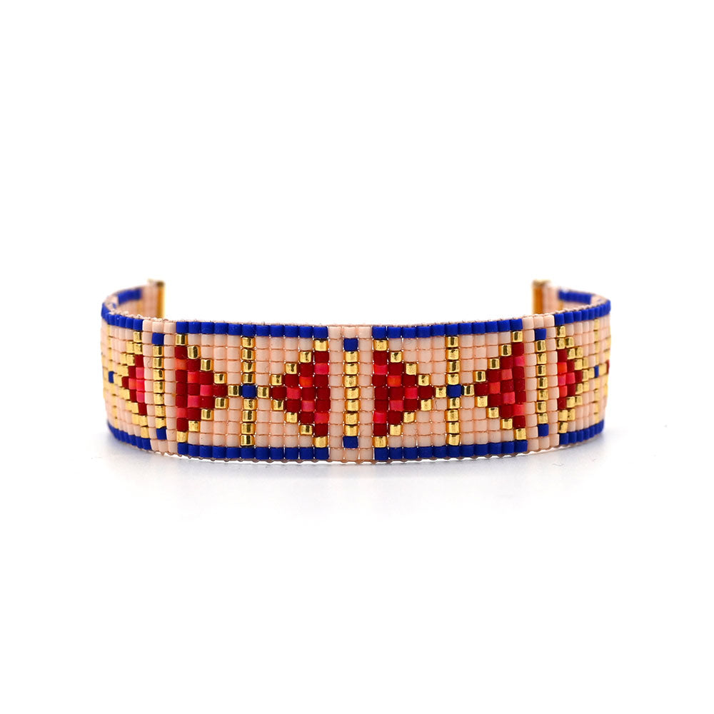 Naronna handmade woven Eloise Bracelet with colourful pattern