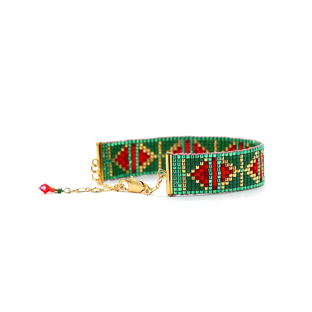 Naronna handmade woven Fatima Bracelet with colourful pattern