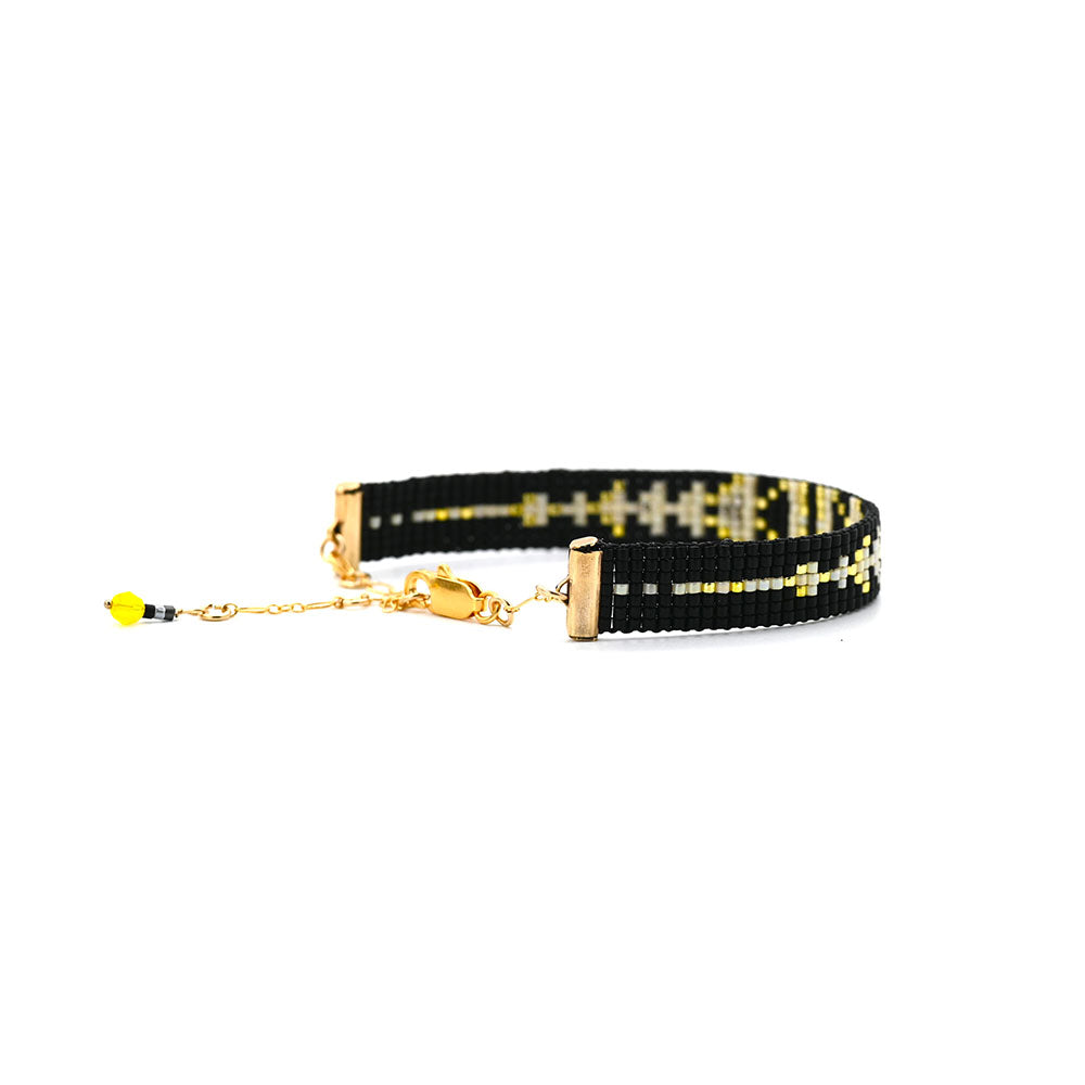 Naronna handmade woven Gemma Bracelet with colourful pattern