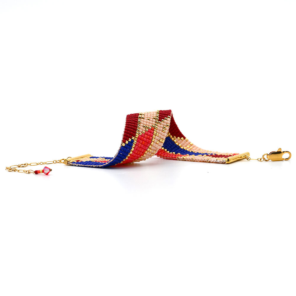 Naronna handmade woven Grace Bracelet with colourful pattern