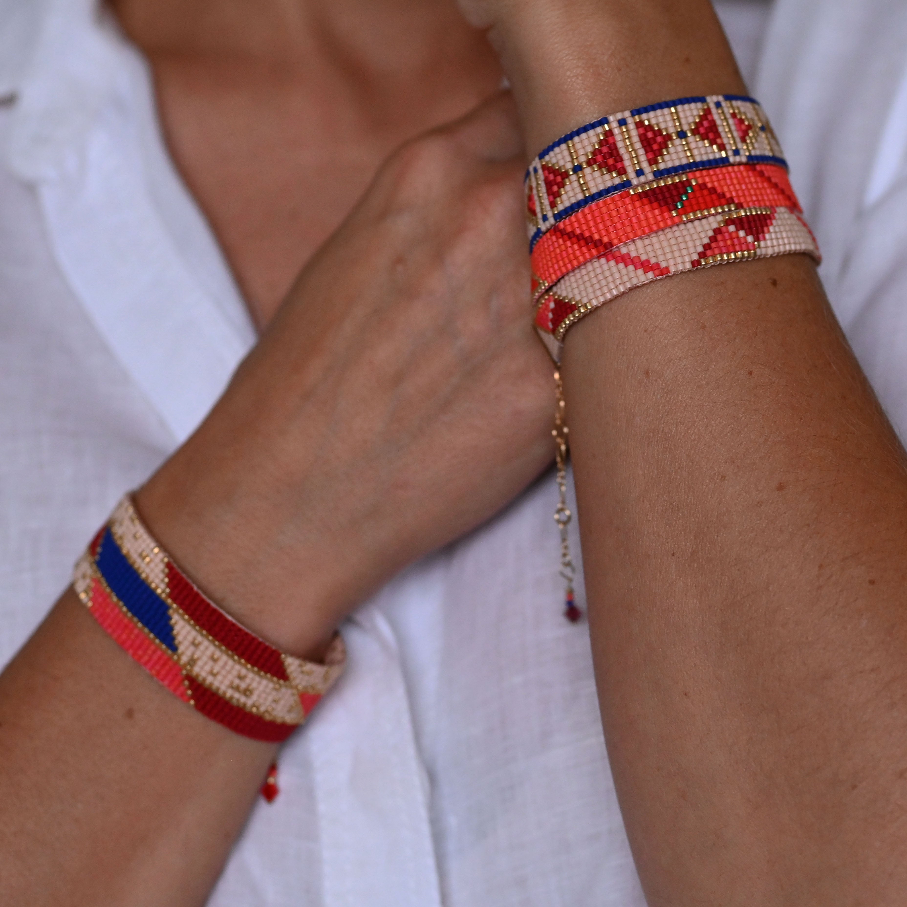 Naronna handmade woven Grace Bracelet with colourful pattern