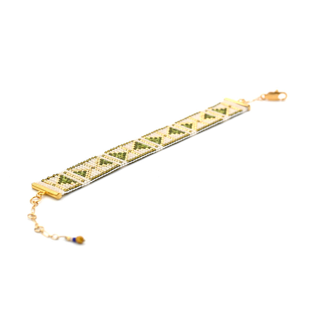 Naronna handmade woven Iris Bracelet with colourful pattern