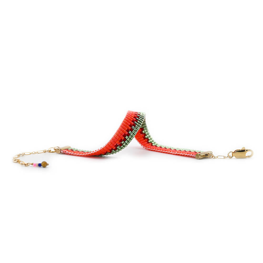 Naronna handmade woven Kalani Bracelet with colourful pattern