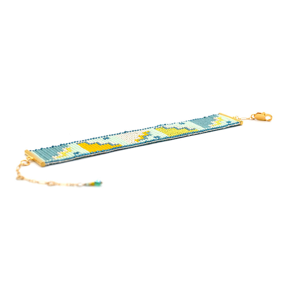 Naronna handmade woven Lennon Bracelet with colourful pattern