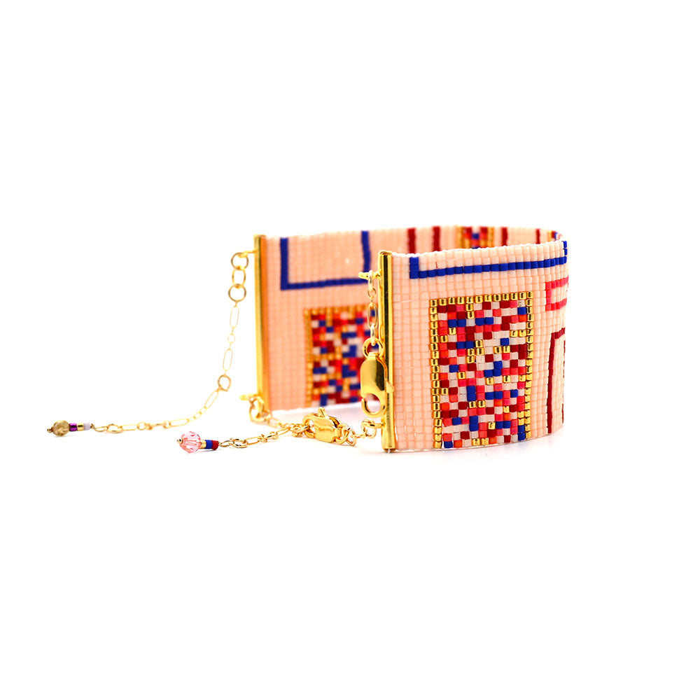 Naronna handmade woven Lily Bracelet with colourful pattern