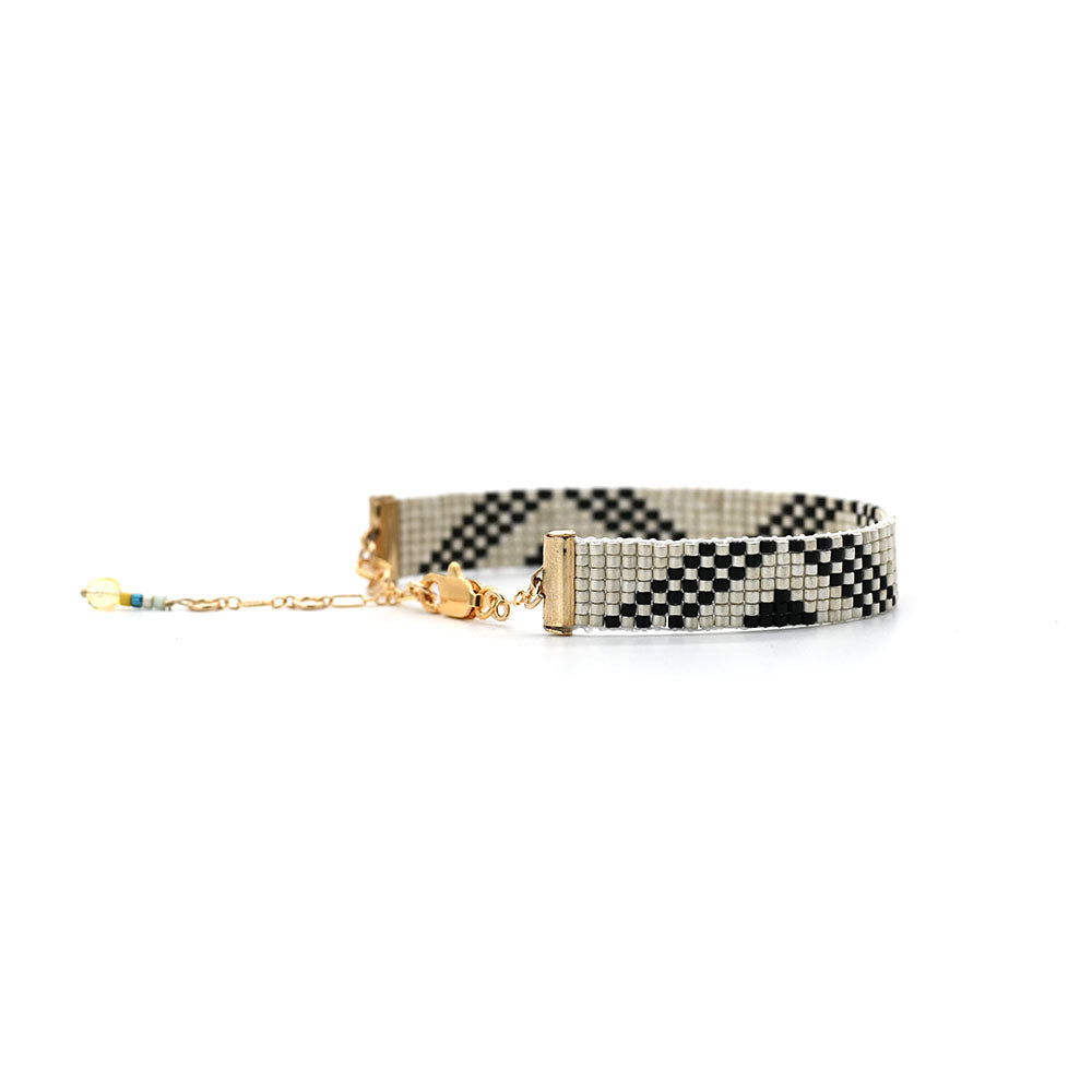 Naronna handmade woven Lola Bracelet with colourful pattern