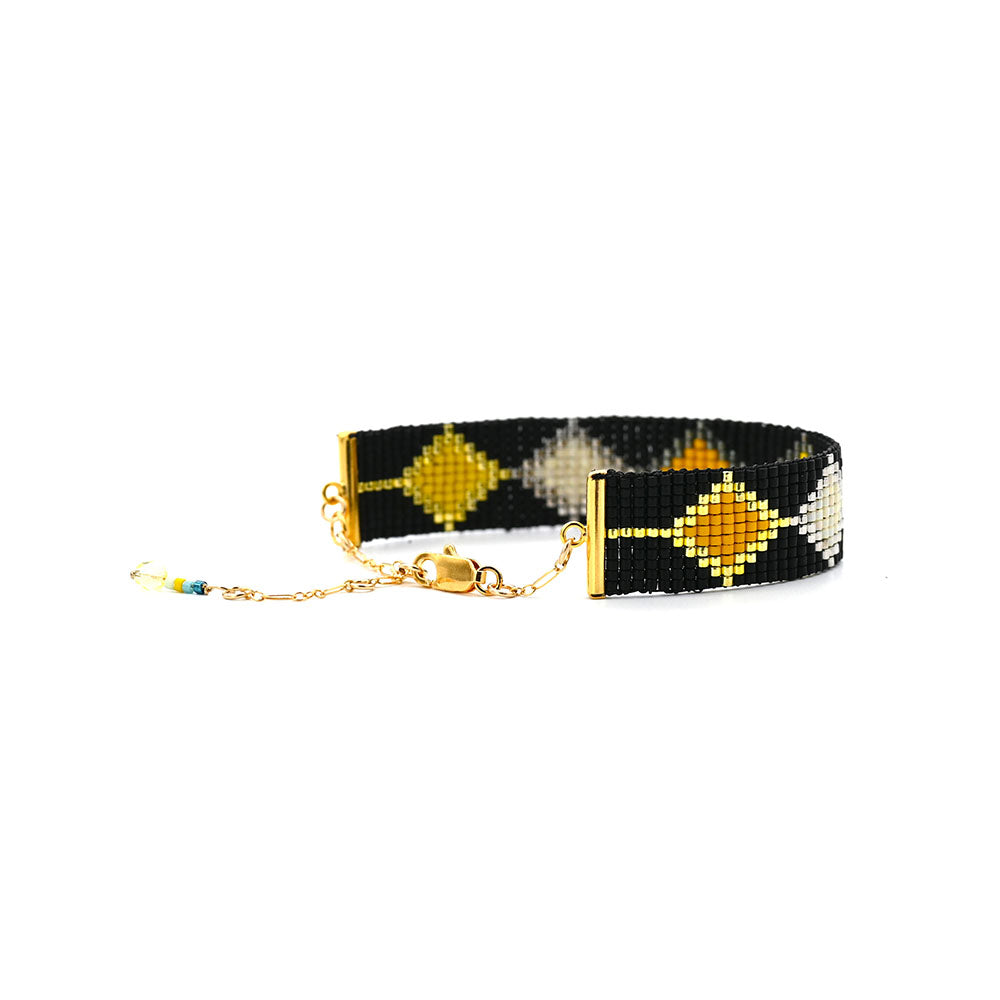 Naronna handmade woven Louis Bracelet with colourful pattern