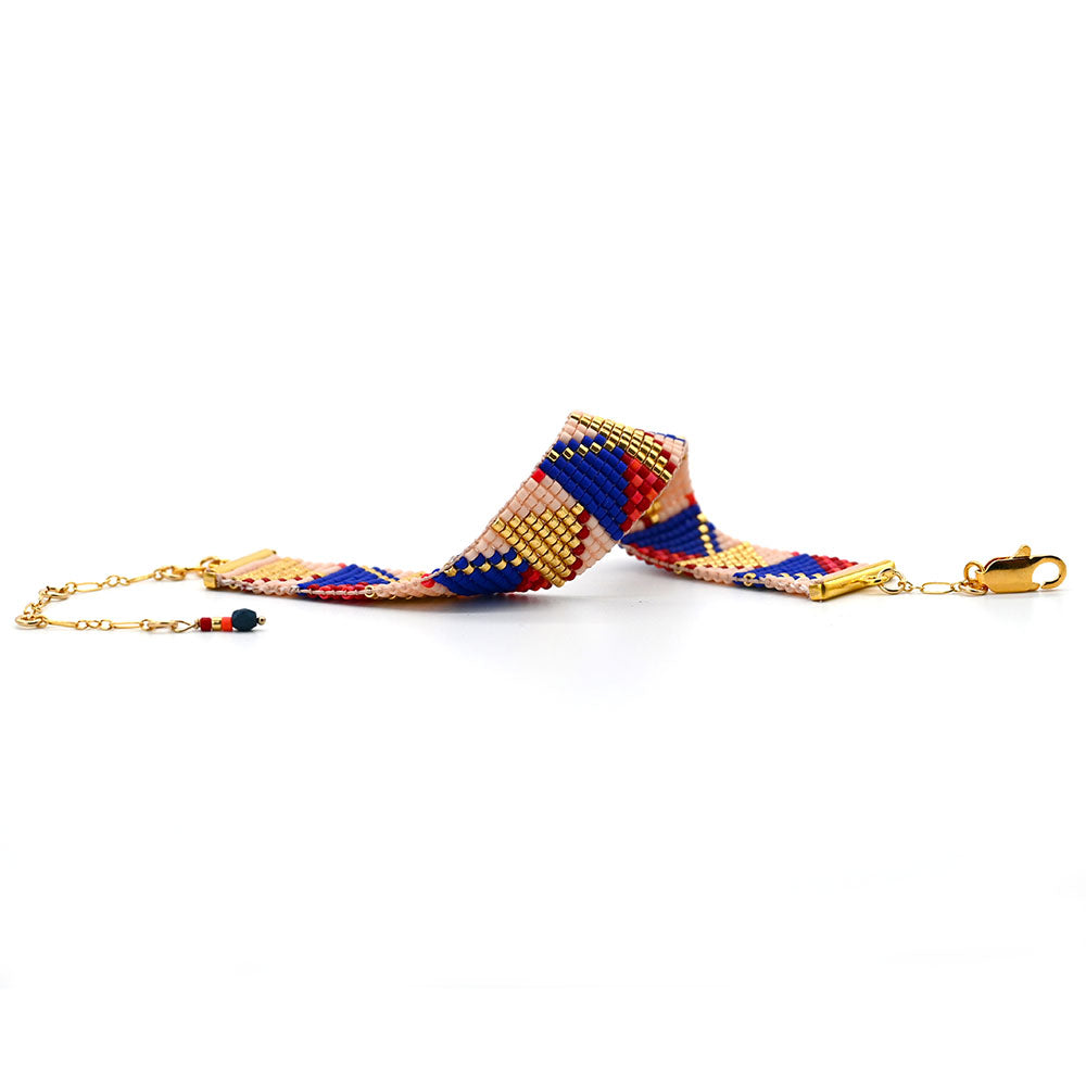 Naronna handmade woven Lyla Bracelet with colourful pattern