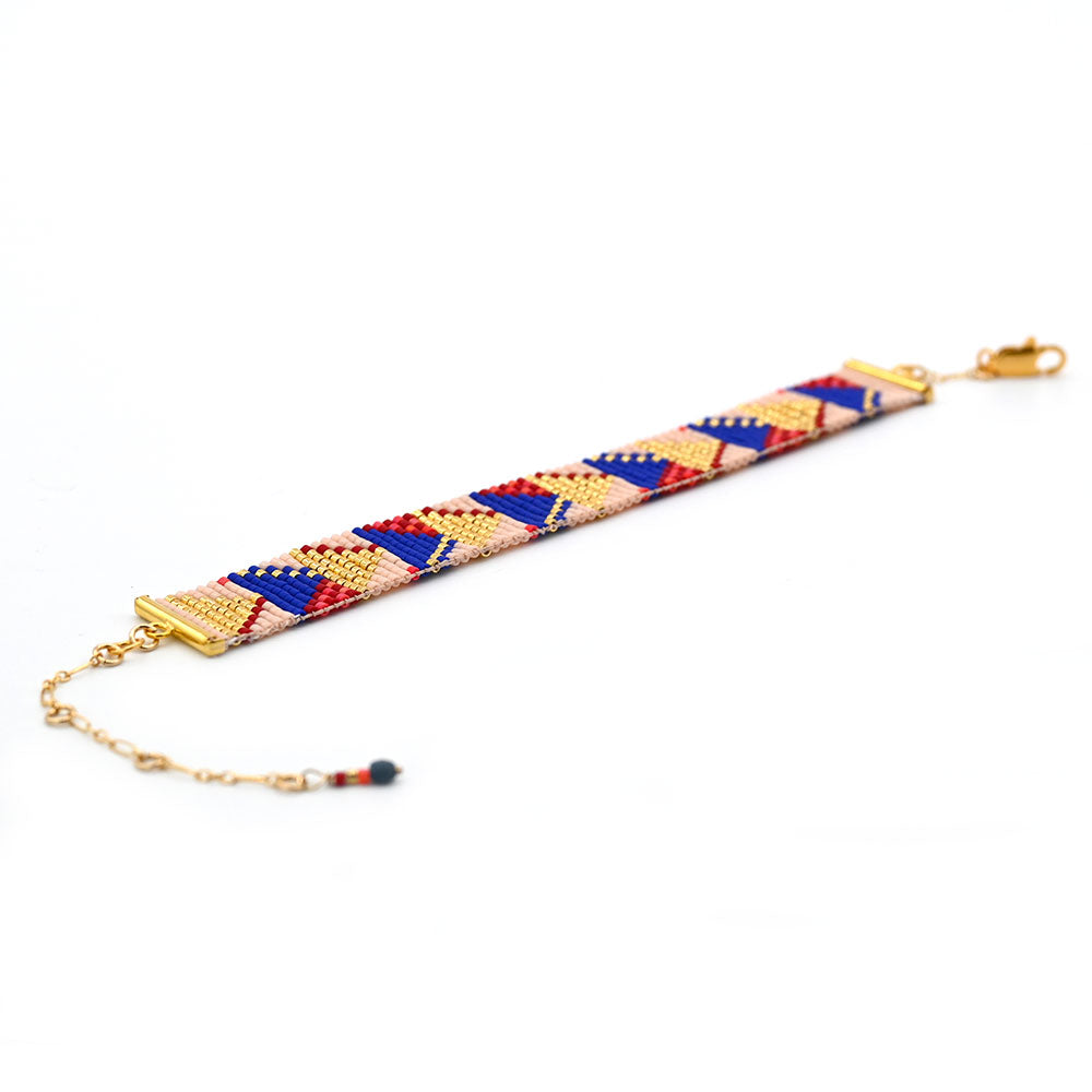 Naronna handmade woven Lyla Bracelet with colourful pattern