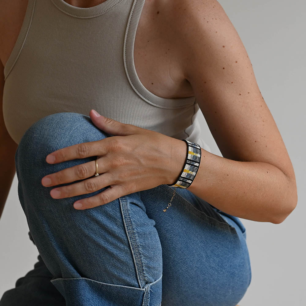 Naronna handmade woven Melody Bracelet with colourful pattern