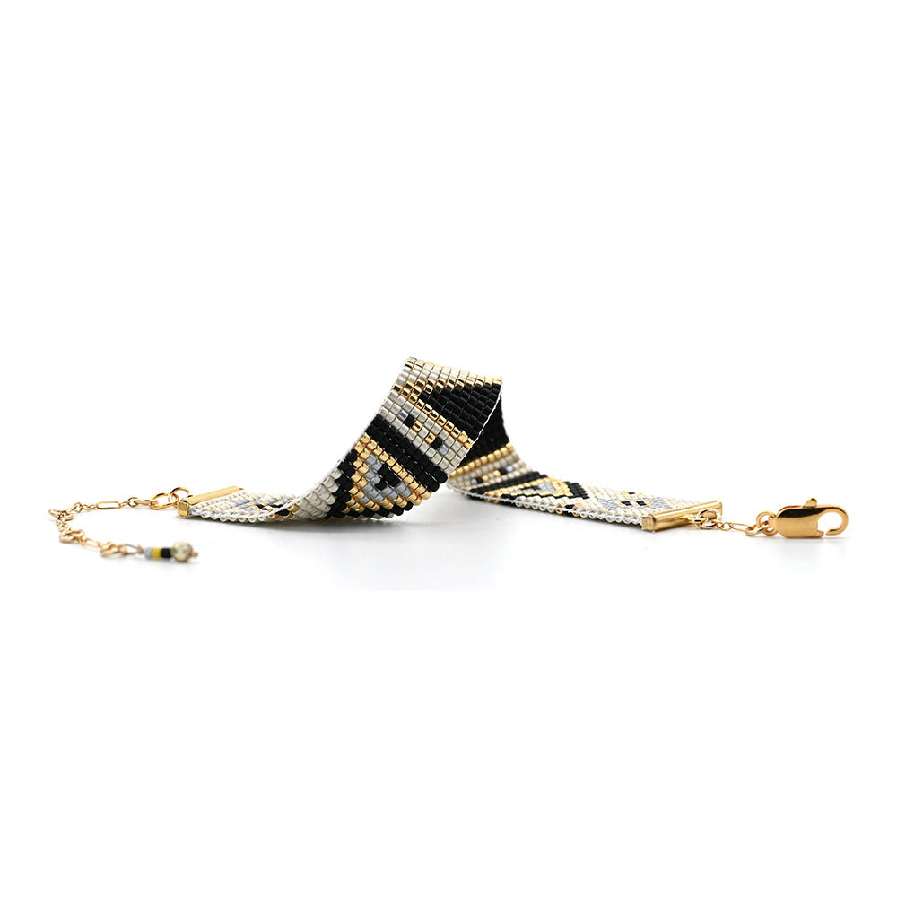 Naronna handmade woven Nadia Bracelet with colourful pattern