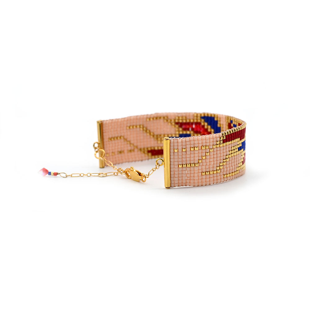 Naronna handmade woven Natalie Bracelet with colourful pattern