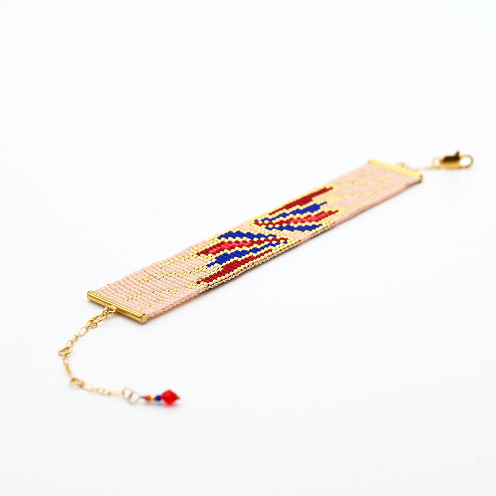 Naronna handmade woven Natalie Bracelet with colourful pattern