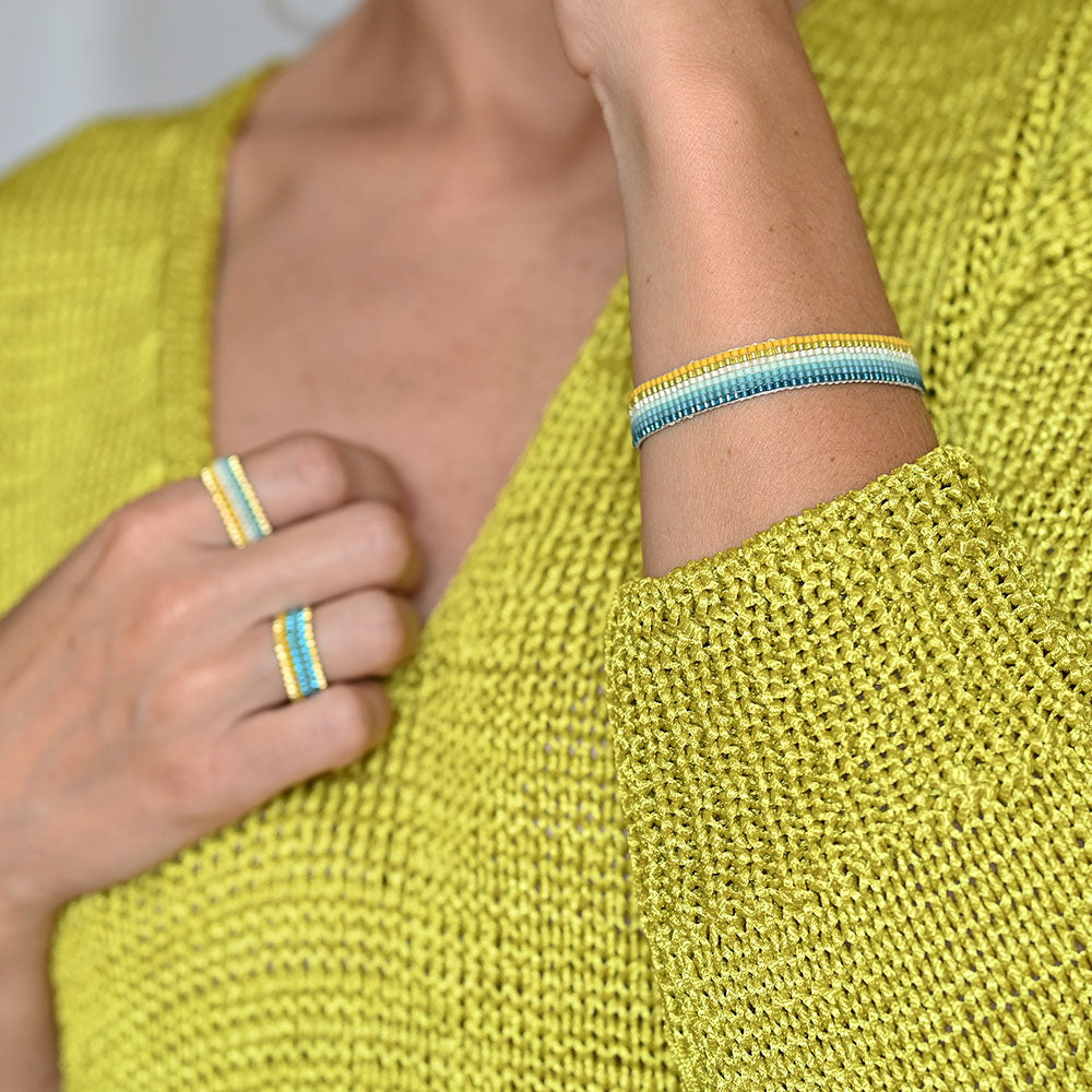 Naronna handmade woven Nayeli Bracelet with colourful pattern