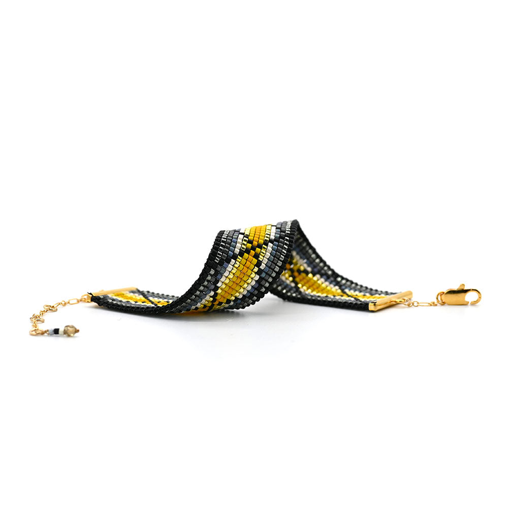 Naronna handmade woven Quinn Bracelet with colourful pattern