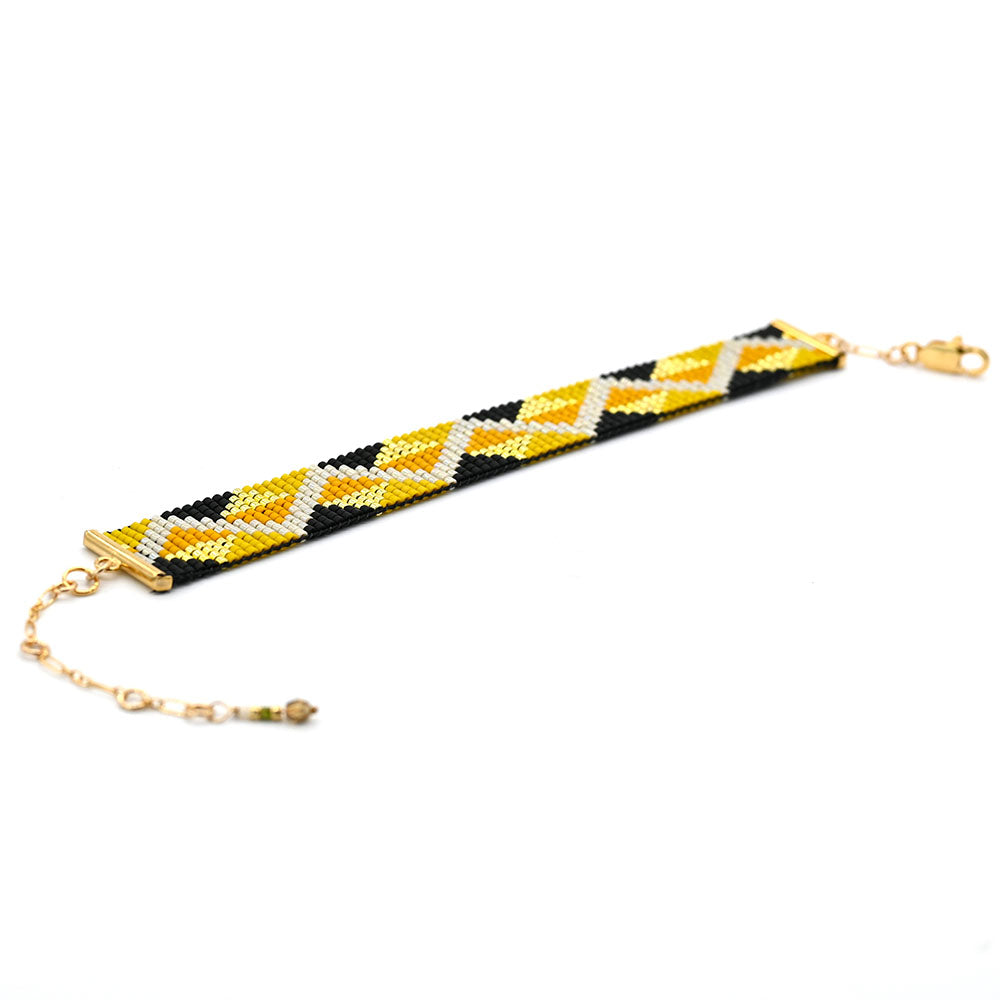 Naronna handmade woven Rachel Bracelet with colourful pattern