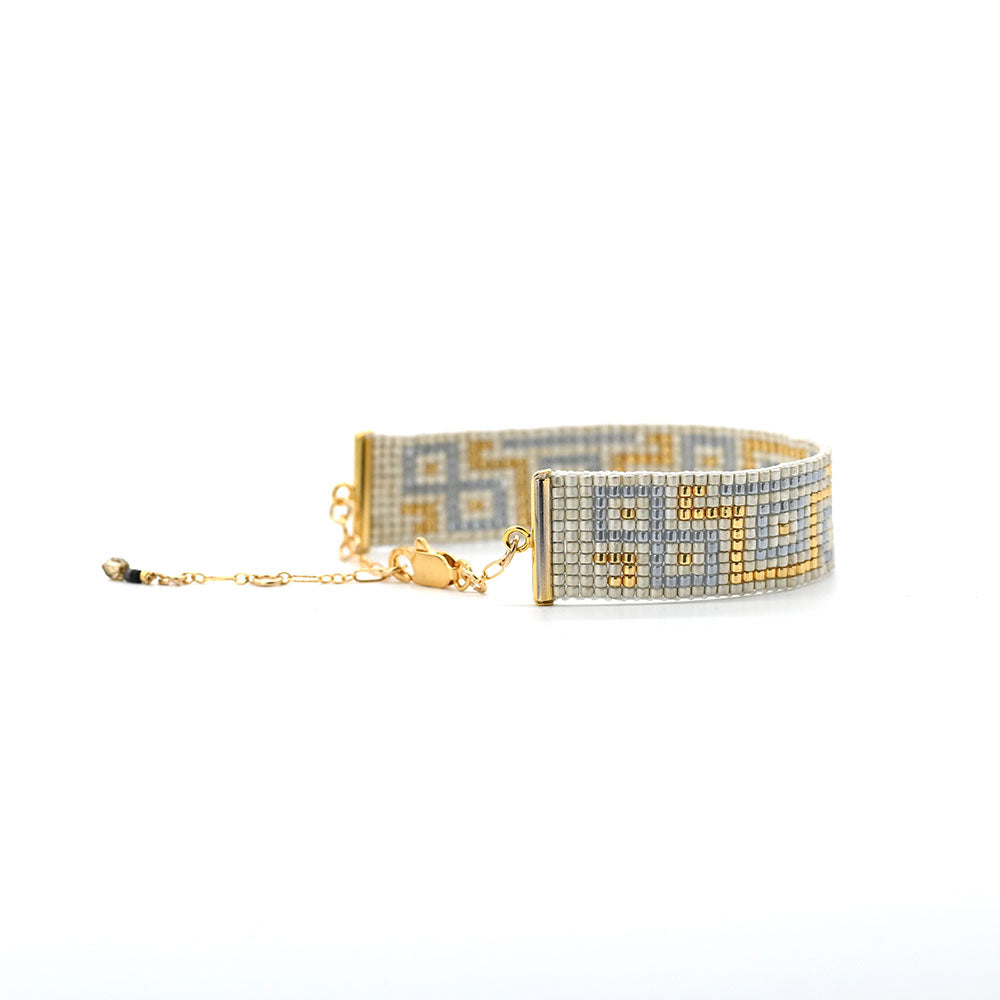 Naronna handmade woven Reese Bracelet with colourful pattern
