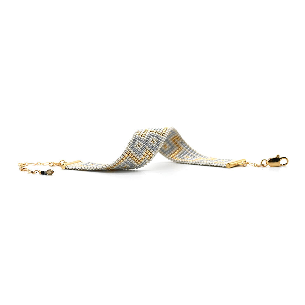 Naronna handmade woven Reese Bracelet with colourful pattern