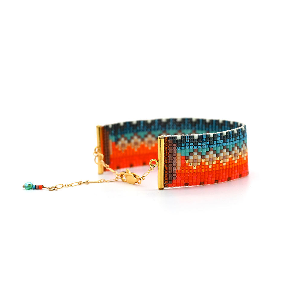 Naronna handmade woven Remi Bracelet with colourful pattern