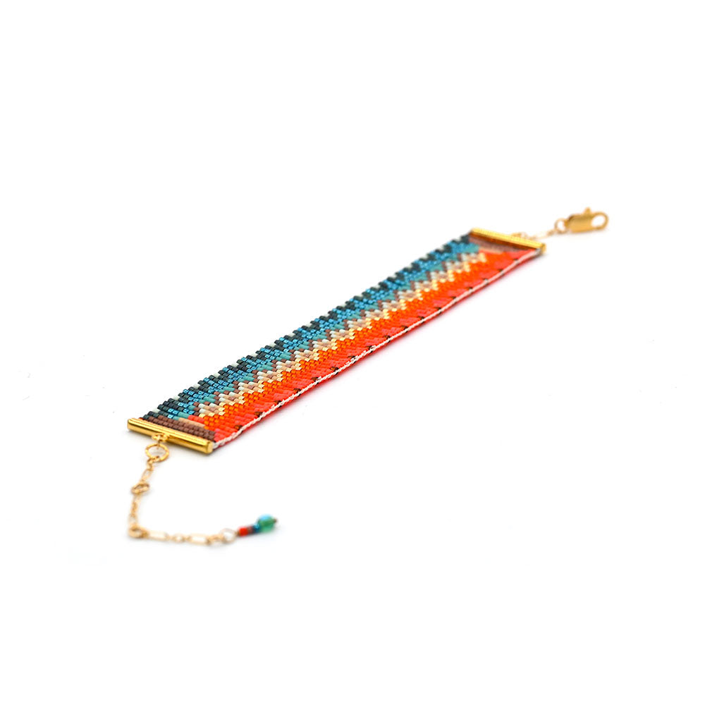 Naronna handmade woven Remi Bracelet with colourful pattern