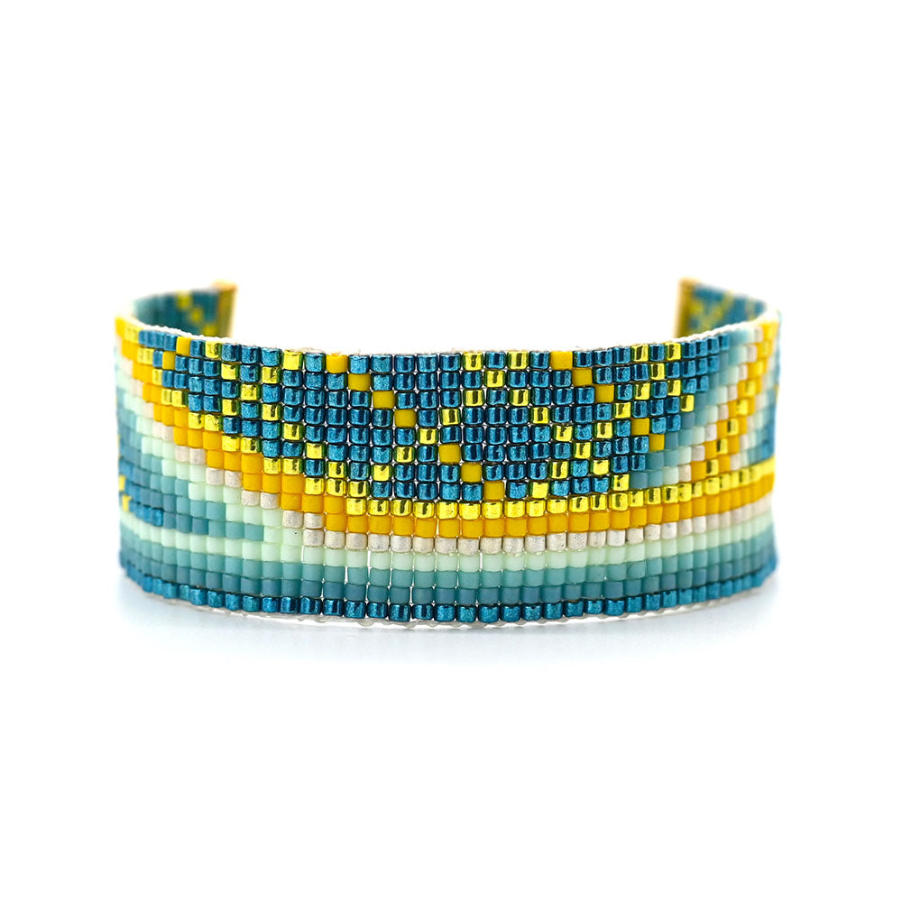 Naronna handmade woven River Bracelet with colourful pattern