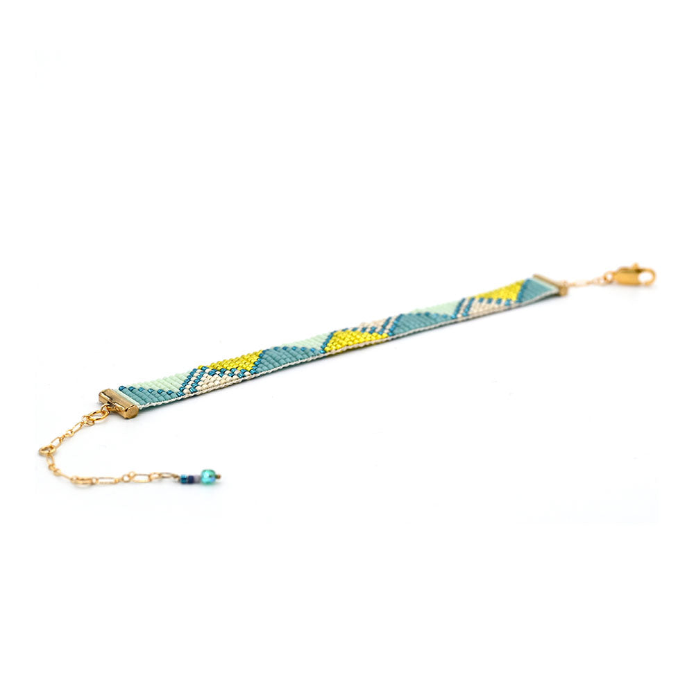 Naronna handmade woven Samara Bracelet with colourful pattern