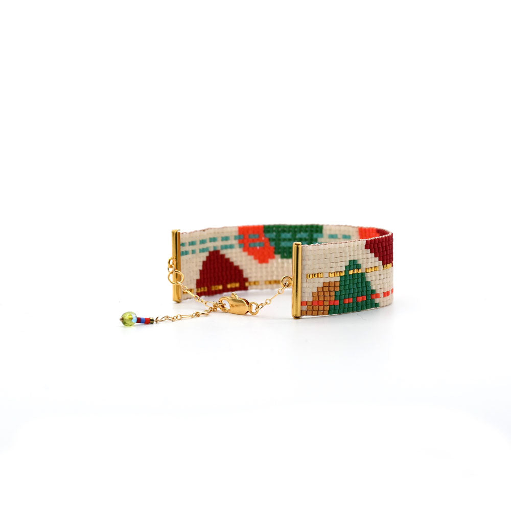 Naronna handmade woven Serena Bracelet with colourful pattern