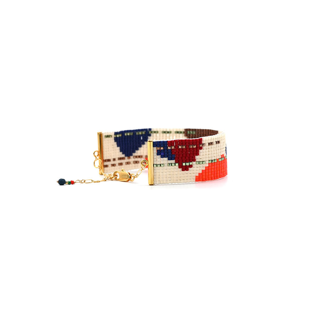 Naronna handmade woven Sofia Bracelet with colourful pattern
