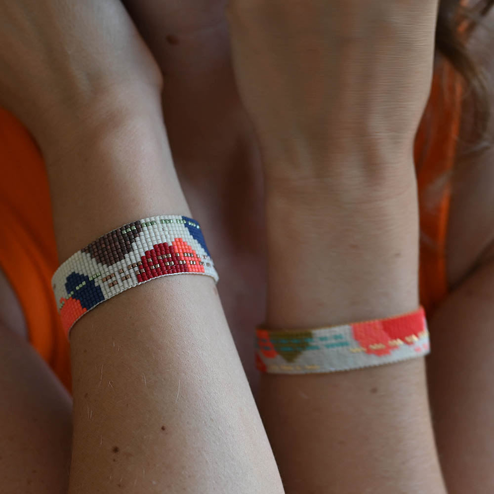 Naronna handmade woven Sofia Bracelet with colourful pattern