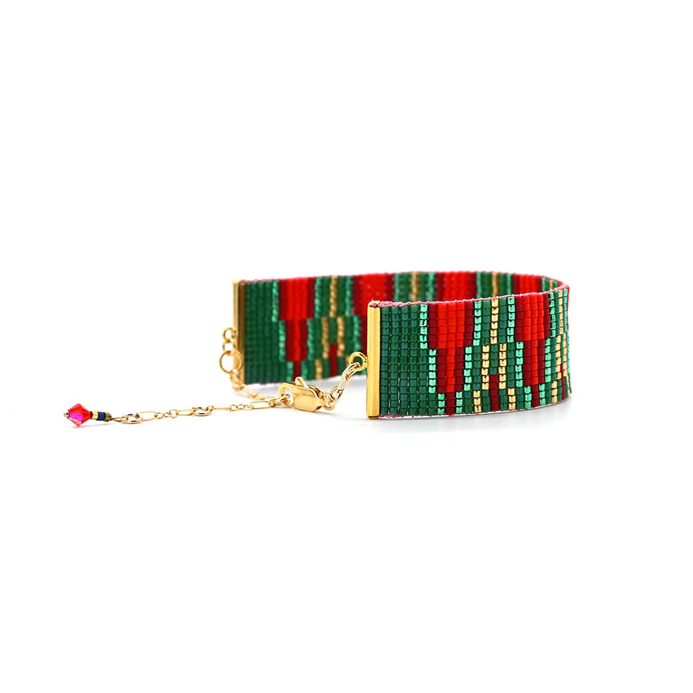 Naronna handmade woven Talia Bracelet with colourful pattern