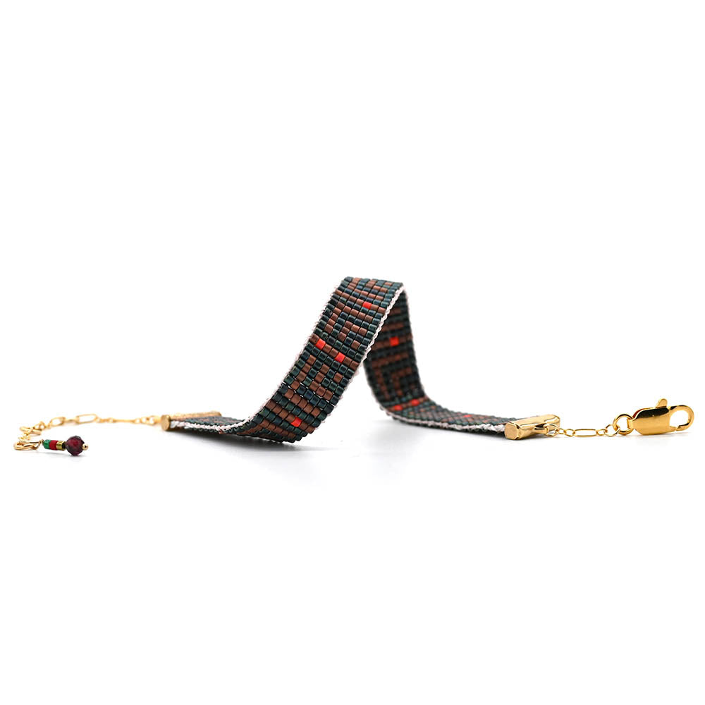 Naronna handmade woven Tatum Bracelet with colourful pattern
