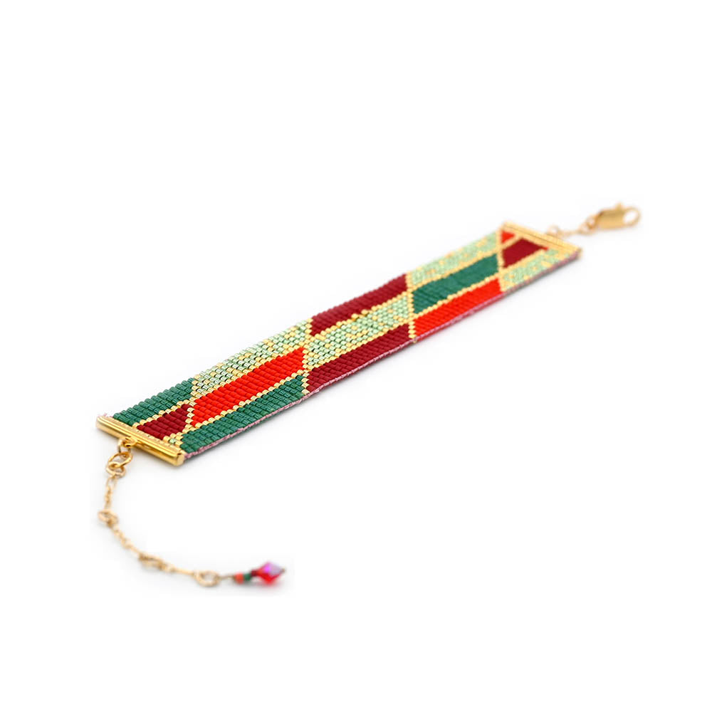 Naronna handmade woven Thea Bracelet with colourful pattern
